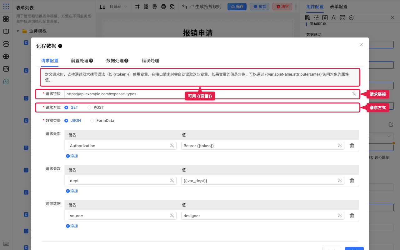 请求链接与请求方式